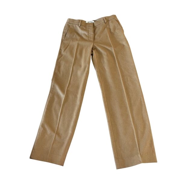 Max Mara Womens 100% Camel Hair Pant Suit Size 12 Corda Relaxed Classic - Picture 7 of 16